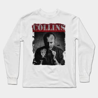 TEXTURE ART - Phil Collins Potrait roma Long Sleeve T-Shirt